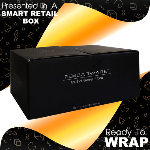 12x Shot Glasses 50ml - Clear