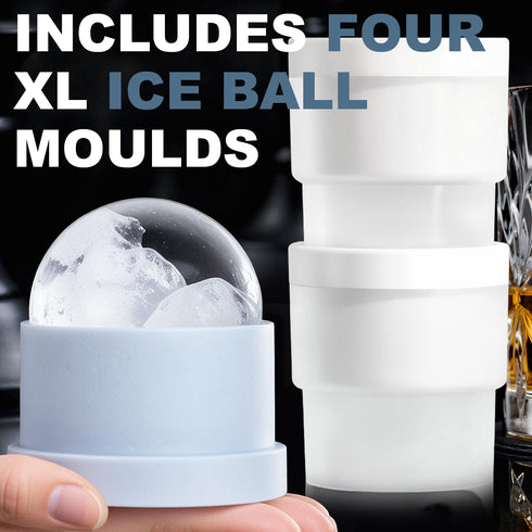 XL 6cm Ice Ball Moulds x 4