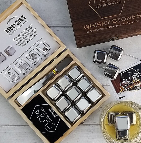 metal whisky stones