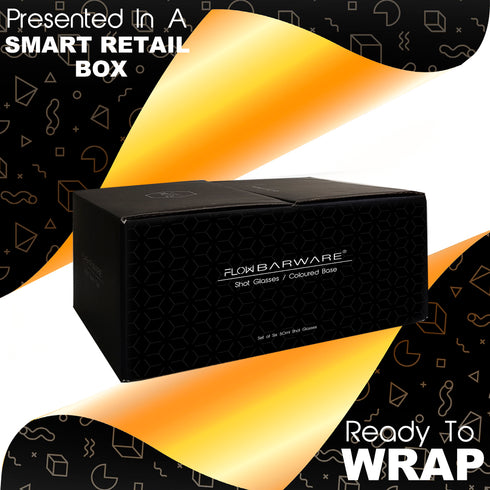 50ml Shot Glasses Coloured Base Set of 6