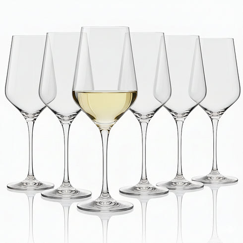 Wine Glasses x6 | 400ml Red / White Wine Glasses | Lead-Free