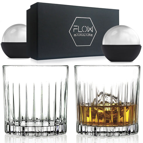Deco Crystal Whisky Glasses Gift Set