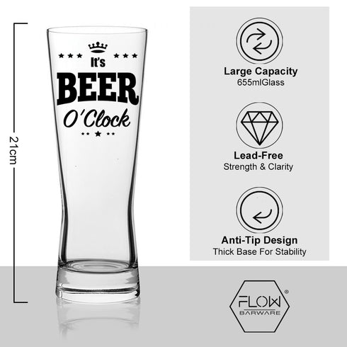 It's Beer O'Clock Pint Glass