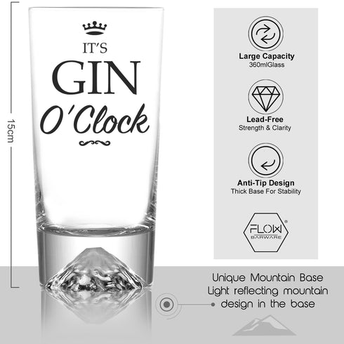 Gin O'clock Highball Gin Glass