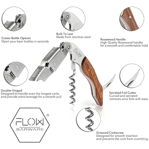 FLOW Waiters Friend Corkscrew & Bottle Opener