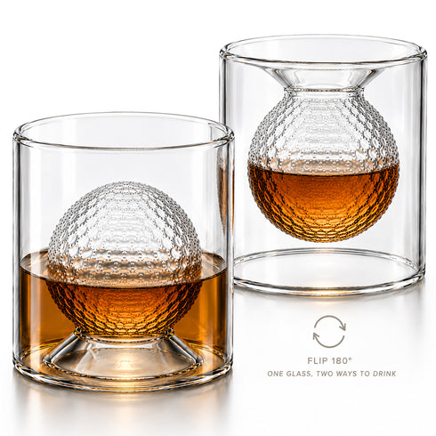 Golf Ball Whisky Glass | 2-in-1 Design