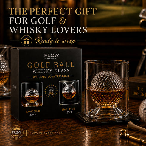 Golf Ball Whisky Glass | 2-in-1 Design