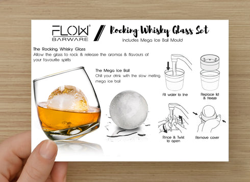Rocking Whisky Glass & Ice Ball Set