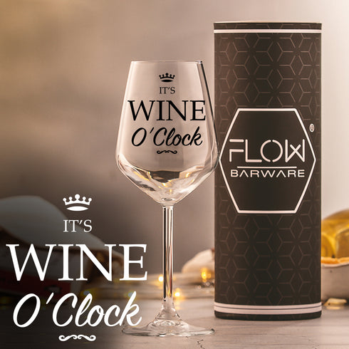 Wine O'Clock Wine Glass