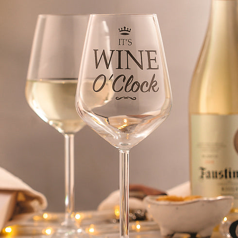 Wine O'Clock Wine Glass