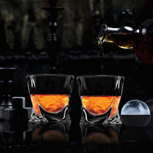 Twist Whisky Glasses & Stones Box Set