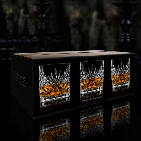 Classic Crystal Whisky Glasses Set of 6
