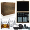 Classic Crystal Whisky Glasses & Stones Box Set