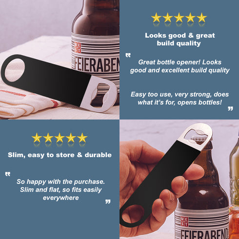 Bar Blade Bottle Opener - Set Of 4 Black