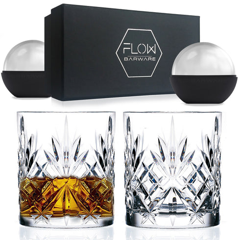 Classic Crystal Whisky Glasses Gift Set