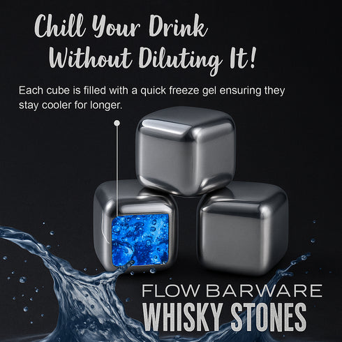 Stainless Steel Reusable Ice Cubes - Set Of 10