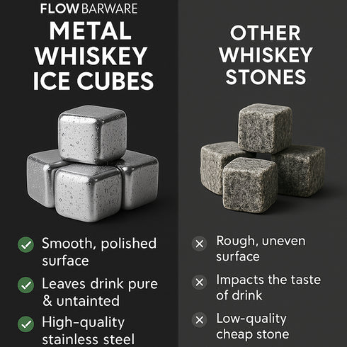 Stainless Steel Reusable Ice Cubes - Set Of 10