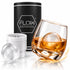 Rocking Whisky Glass & Ice Ball Mould Gift Set