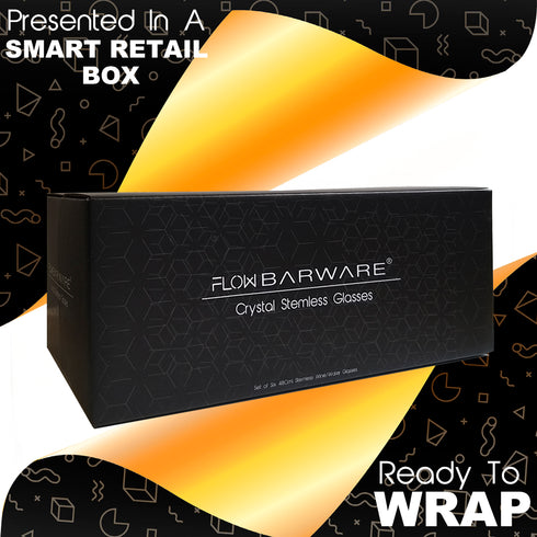 Stemless Wine Glasses Set of 6