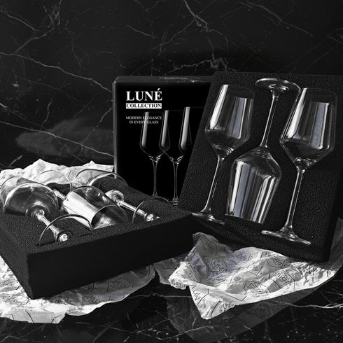 Wine Glasses x6 | 400ml Red / White Wine Glasses | Lead-Free