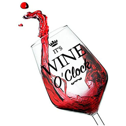 Wine O'Clock Wine Glass