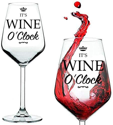 Wine O'Clock Wine Glass