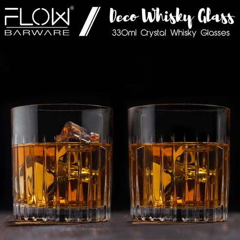 Deco Crystal Whisky Glasses Gift Set