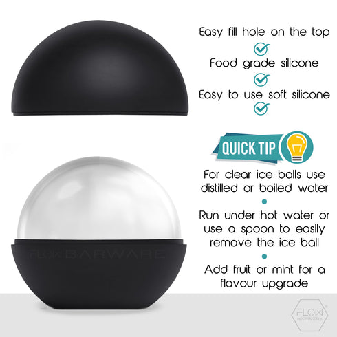 Rocking Whisky Glass & Ice Ball Set