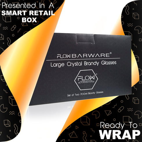 Large Crystal Brandy Glasses Set of 2