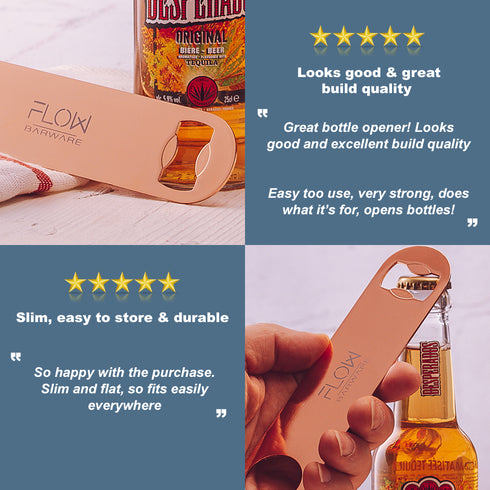Copper Bar Blade Bottle Opener - Set of 4