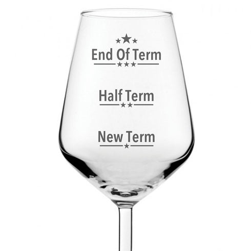 End of Term Teacher's Wine Glass