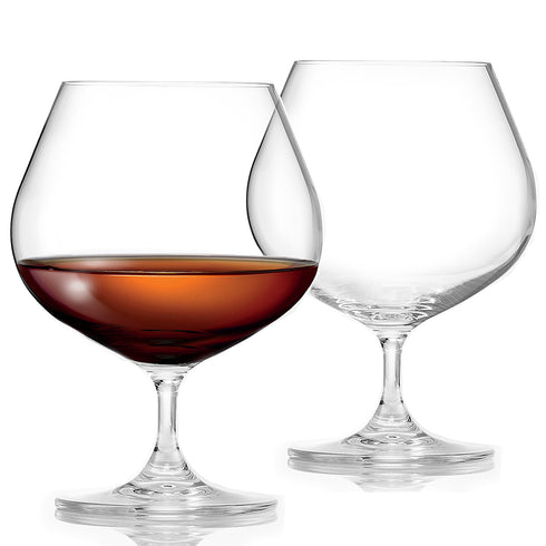 Large Crystal Brandy Glasses Set of 2