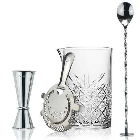 4 Piece Cocktail Mixing Glass Set