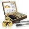 Gold Whisky Stones Gift Set
