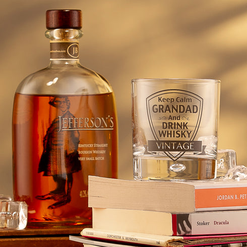 Whisky Glass - Keep Calm Grandad & Drink Whisky