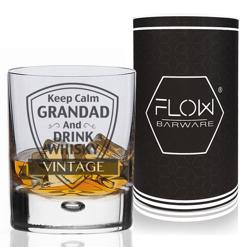 Whisky Glass - Keep Calm Grandad & Drink Whisky