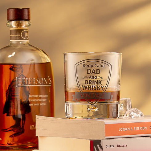 Whisky Glass - Keep Calm Dad & Drink Whisky