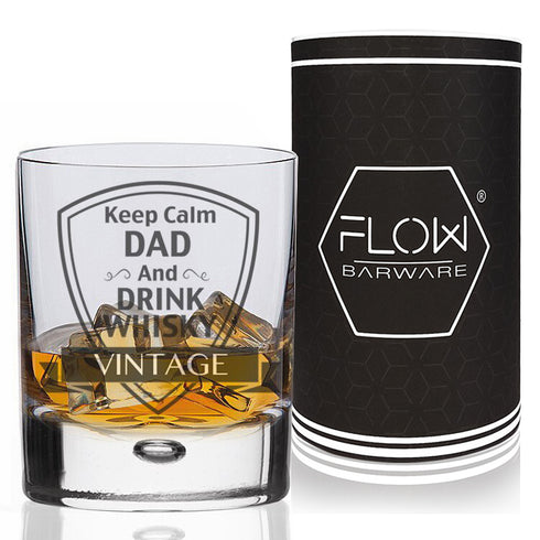 Whisky Glass - Keep Calm Dad & Drink Whisky
