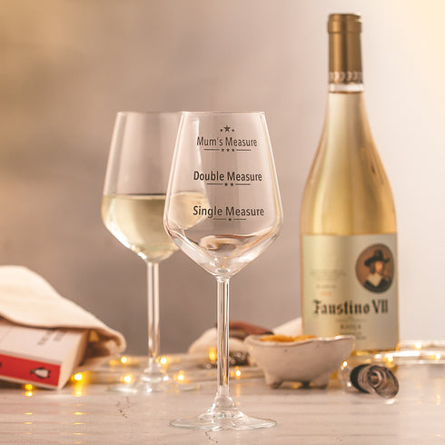 Mum's Measure Wine Glass