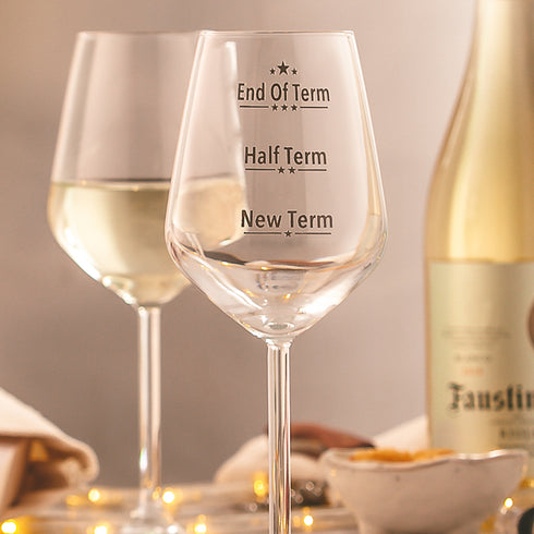 End of Term Teacher's Wine Glass