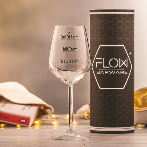 End of Term Teacher's Wine Glass