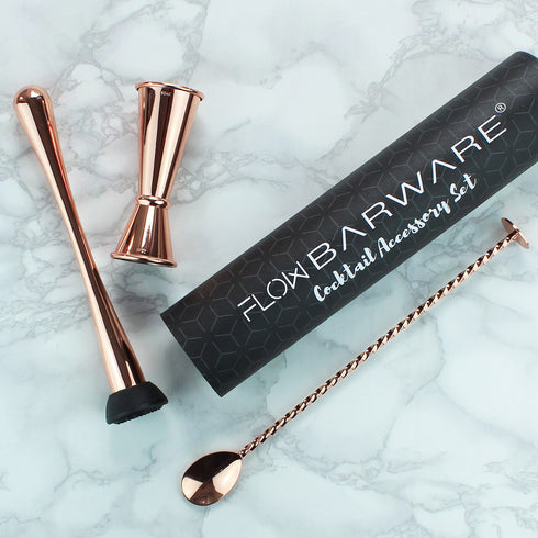 Copper Cocktail Accessory Set