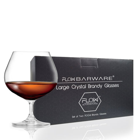 Large Crystal Brandy Glasses Set of 2