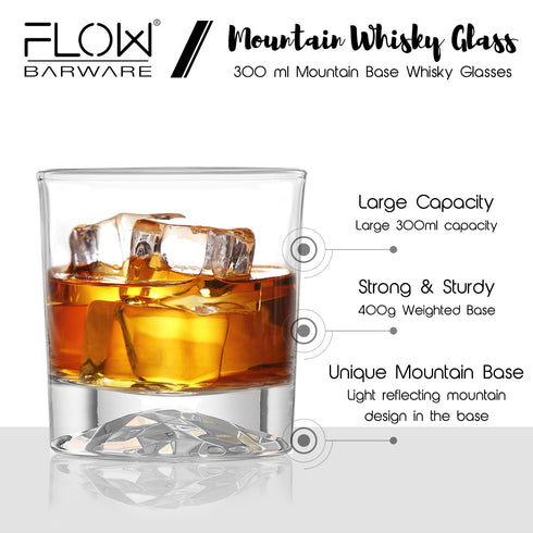 Mountain Base Whiskey Glasses Set of 2
