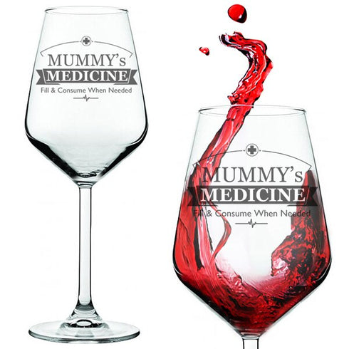 Mummy's Medicine Wine Glass