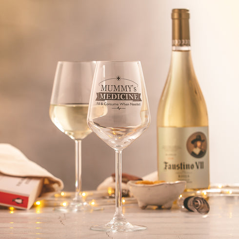 Mummy's Medicine Wine Glass