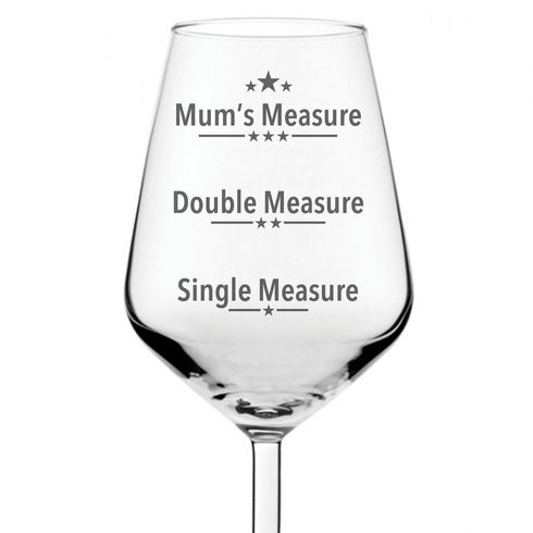 Mum's Measure Wine Glass