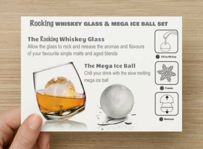 Rocking Whisky Glass & Ice Ball Set