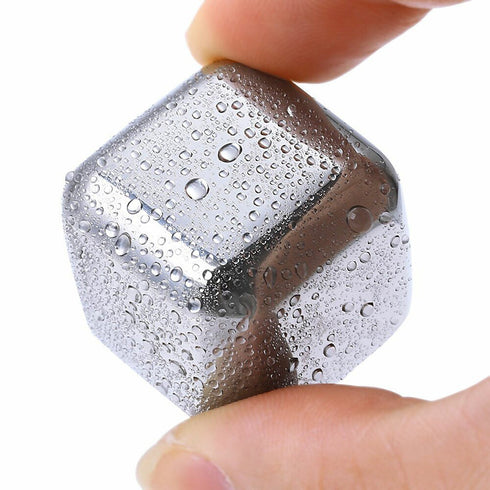 Stainless Steel Whiskey Stone Cubes - Set Of 6