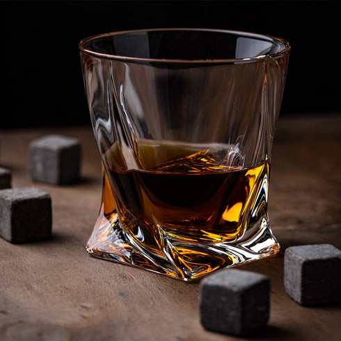 Twist Whisky Decanter, Glasses & Whisky Stones Box Set